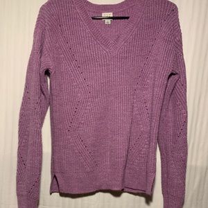Purple Sparkly Knit Sweater